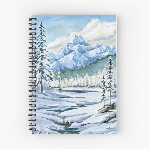 Item preview, "Snowy Mountains" designed and sold by solgasart.