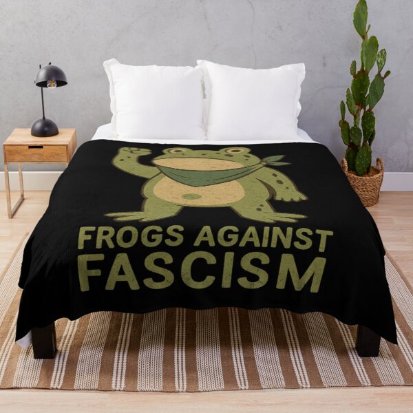 Item preview, Portland Frog Vintage Frogs Against Fascism Protest Activist Art designed and sold by FreshVibe Prints.