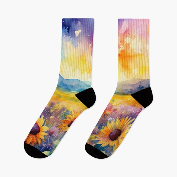 Item preview, Sunflowers Meadow in Watercolor designed and sold by MystAvalon.