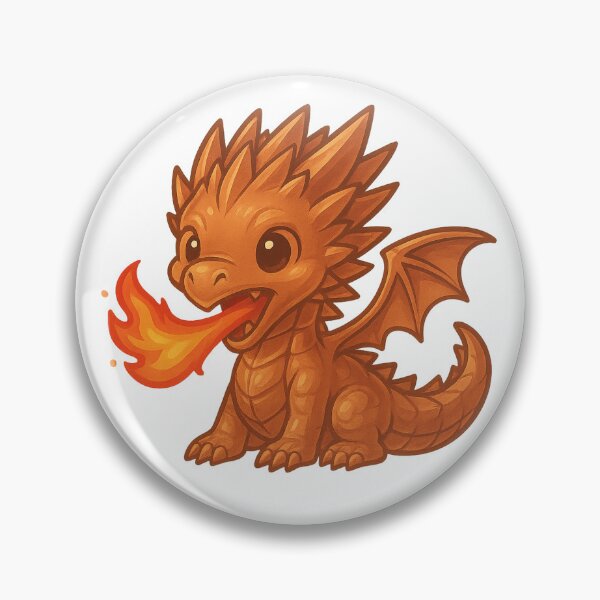 Item preview, Kawaii Bronze Fire Dragon designed and sold by TheRealJoshD.