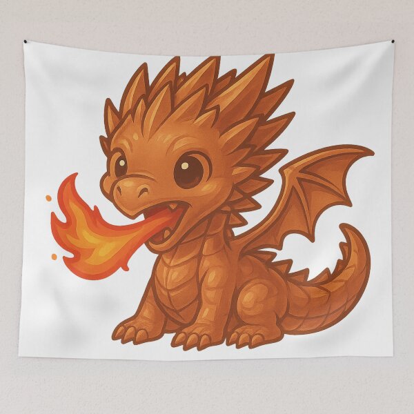 Item preview, Kawaii Bronze Fire Dragon designed and sold by TheRealJoshD.