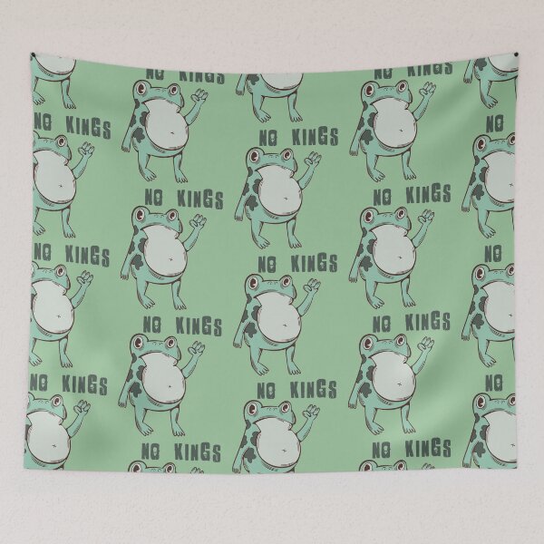 Item preview, no kings protest frog 2 designed and sold by crestfallenmermaid.