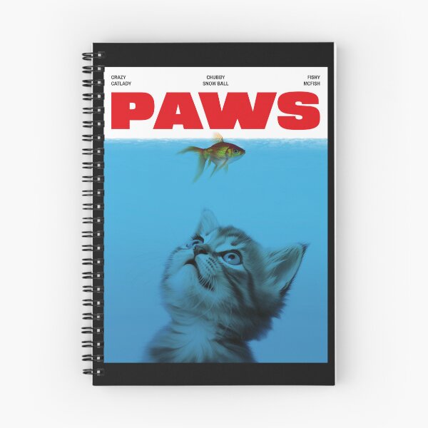 Item preview, JAWS FILM Cute Cat PAWS MOVIE Poster designed and sold by JusTiceT-shirts.