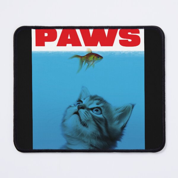 Item preview, JAWS FILM Cute Cat PAWS MOVIE Poster designed and sold by JusTiceT-shirts.