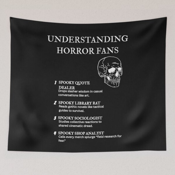Item preview,  Understanding Horror Fans – Creepy Humor for Late-Night Viewers – Black designed and sold by PsyFlow35.