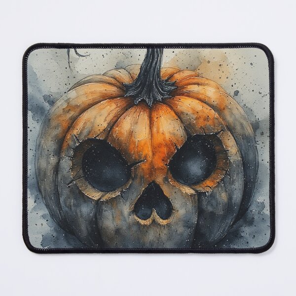 Item preview, Calabaza de Halloween espeluznante y linda en acuarela designed and sold by CamiGraphix.