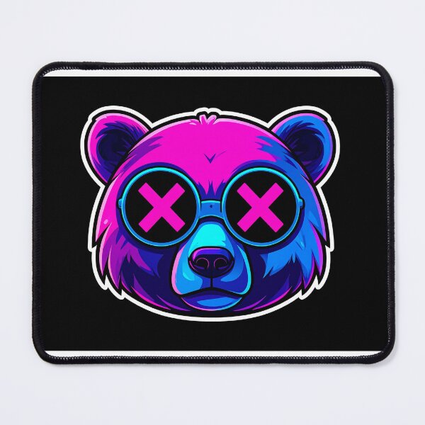 Item preview, Neon Kāws-Inspired X-Eyes Cartoon Sticker designed and sold by EchoFrames.