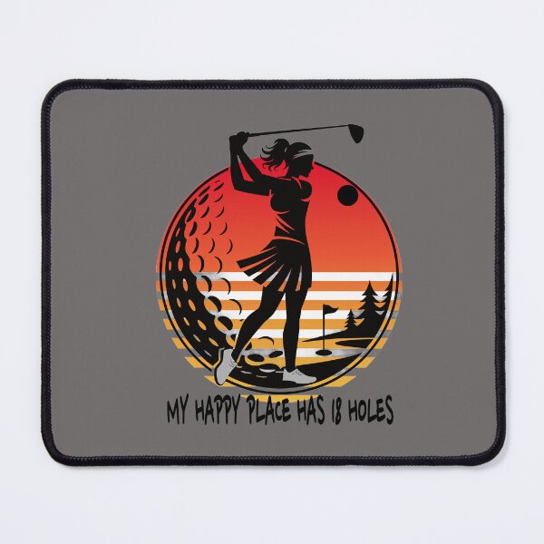 Item preview, My Happy Place Has 18 Holes_Women play golf designed and sold by Feelish.