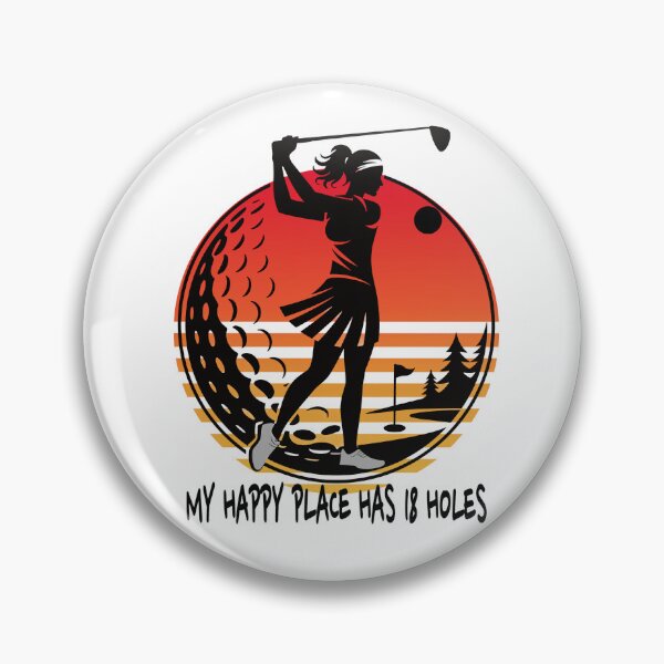 Item preview, My Happy Place Has 18 Holes_Women play golf designed and sold by Feelish.