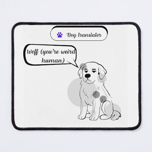 Item preview, Minimalist Dog Translator Line Art – Subtle Funny Dog  designed and sold by April-Friends.