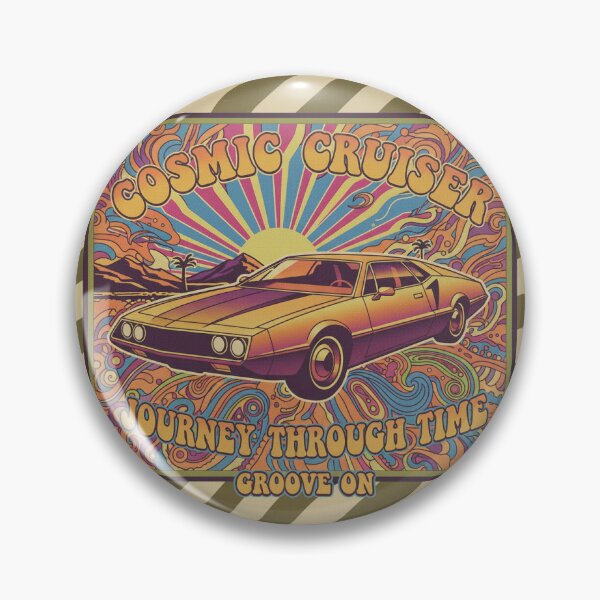 Item preview, Cosmic Cruiser: Journey Through Time - Poster Vintage Psicodélico Anos 70 designed and sold by ZenFray.