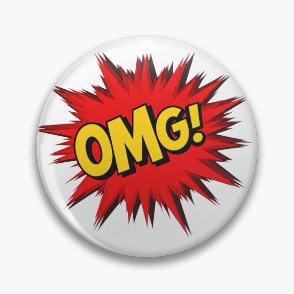 Item preview, OMG! – Bold Pop Art Comic Explosion Text with Red Starburst on White Background designed and sold by PixelVibe782.