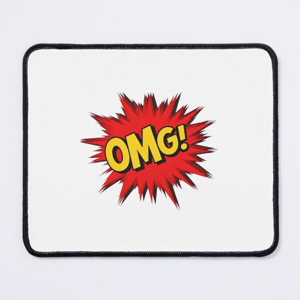 Item preview, OMG! – Bold Pop Art Comic Explosion Text with Red Starburst on White Background designed and sold by PixelVibe782.
