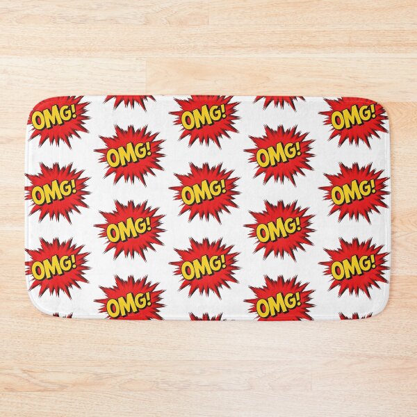 Item preview, OMG! – Bold Pop Art Comic Explosion Text with Red Starburst on White Background designed and sold by PixelVibe782.