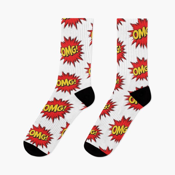 Item preview, OMG! – Bold Pop Art Comic Explosion Text with Red Starburst on White Background designed and sold by PixelVibe782.