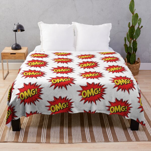Item preview, OMG! – Bold Pop Art Comic Explosion Text with Red Starburst on White Background designed and sold by PixelVibe782.