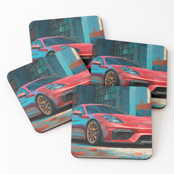 Item preview, Porsche 718 Cayman GT4 Automotive Pop Art Print designed and sold by AutoPopStudio.