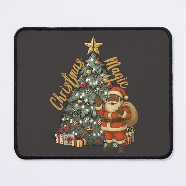 Item preview, Black Santa: Christmas Magic tree presents holiday designed and sold by BeebsAndNugget.