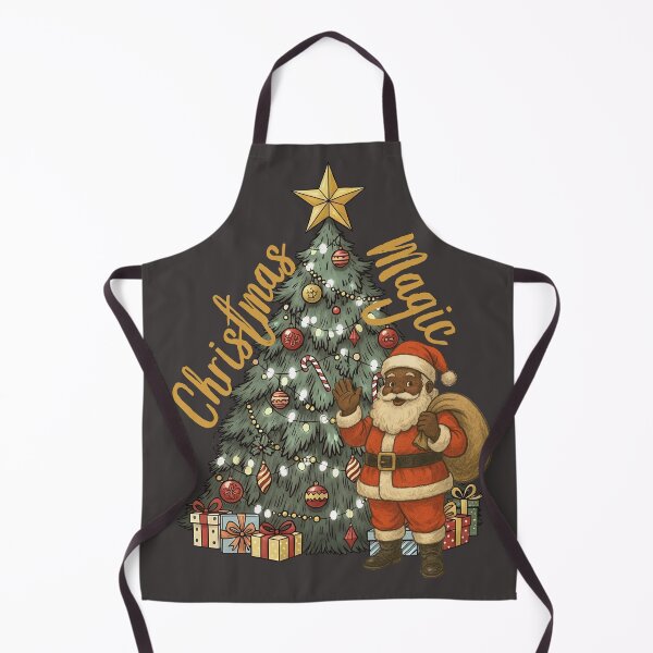 Item preview, Black Santa: Christmas Magic tree presents holiday designed and sold by BeebsAndNugget.