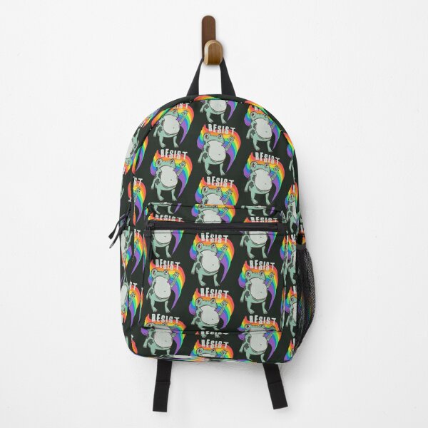 Item preview, Rainbow Resist Freedom frog - no kings protest frog designed and sold by crestfallenmermaid.