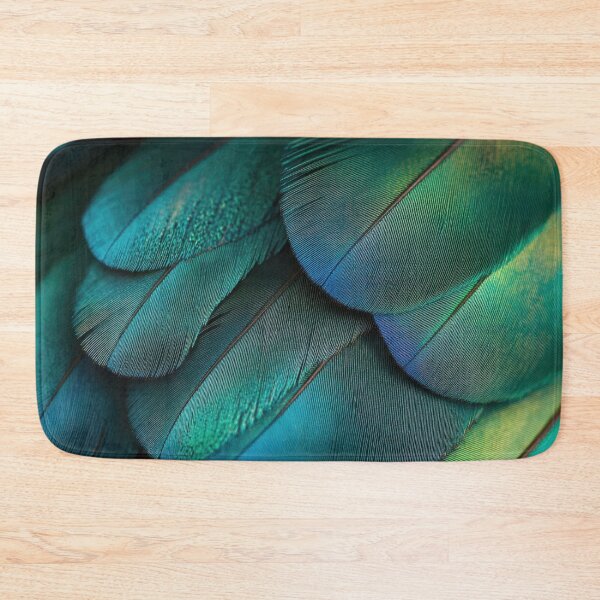 Item preview, A close-up of the vibrant teal and green feather texture designed and sold by anytka.
