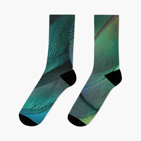 Item preview, A close-up of the vibrant teal and green feather texture designed and sold by anytka.