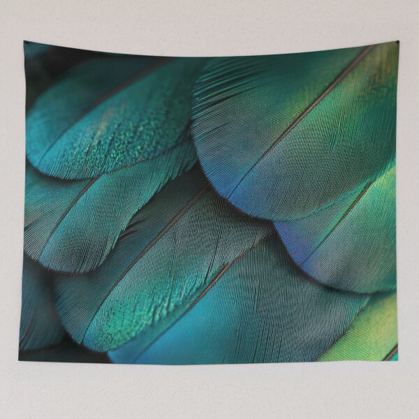 Item preview, A close-up of the vibrant teal and green feather texture designed and sold by anytka.