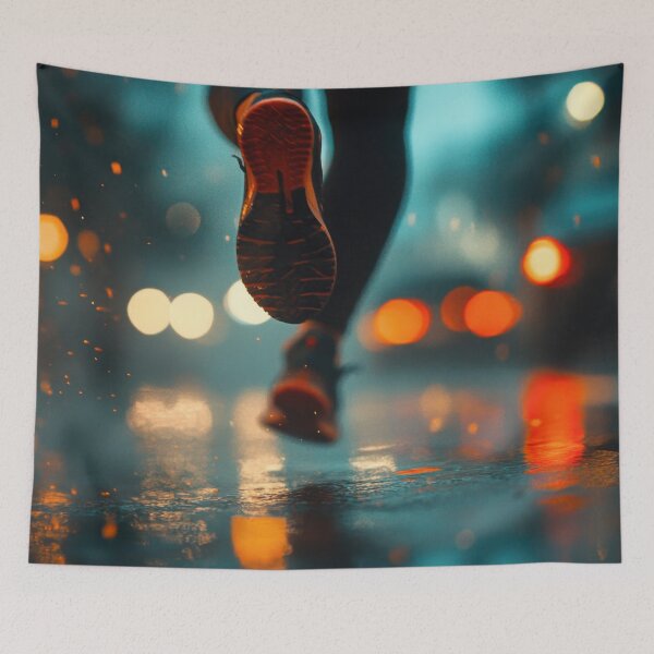 Item preview, A person running on the road designed and sold by anytka.