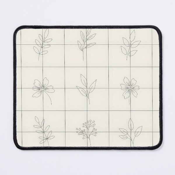 Item preview, Minimalist Botanical Grid Seamless Pattern designed and sold by ML-Media.