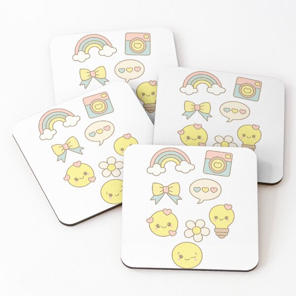 Item preview, Pastel Kawaii Icons & Smiley Faces designed and sold by Arte Zen.