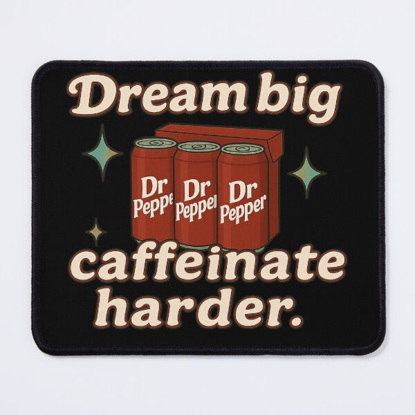Item preview, Dream Big, Caffeinate Harder – Y2K Dr Pepper Can Box Sticker designed and sold by POD DYNASTY | Original Print On Demand T-Shirt Graphics.