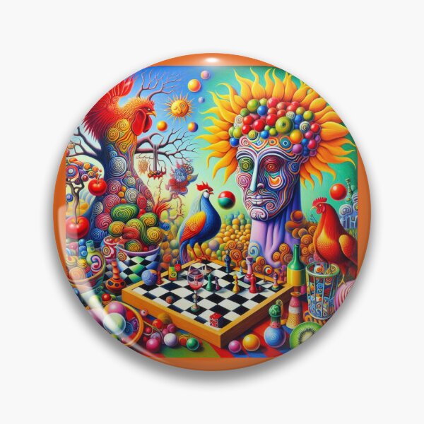 Item preview, The Rooster Gambit – Surreal Assembly of Strategy and Spectacle designed and sold by daweave77.
