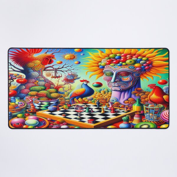 Item preview, The Rooster Gambit – Surreal Assembly of Strategy and Spectacle designed and sold by daweave77.
