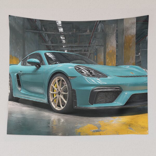 Item preview, Porsche 718 Cayman GT4 Art for Modern Home Design designed and sold by AutoPopStudio.