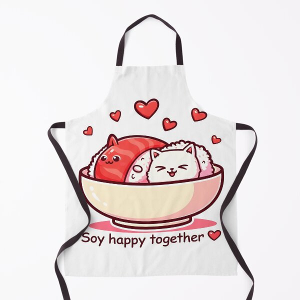 Item preview, Sushi Cat Soy happy together designed and sold by Uglyandcute.