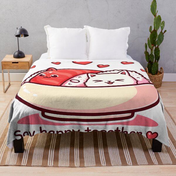 Item preview, Sushi Cat Soy happy together designed and sold by Uglyandcute.