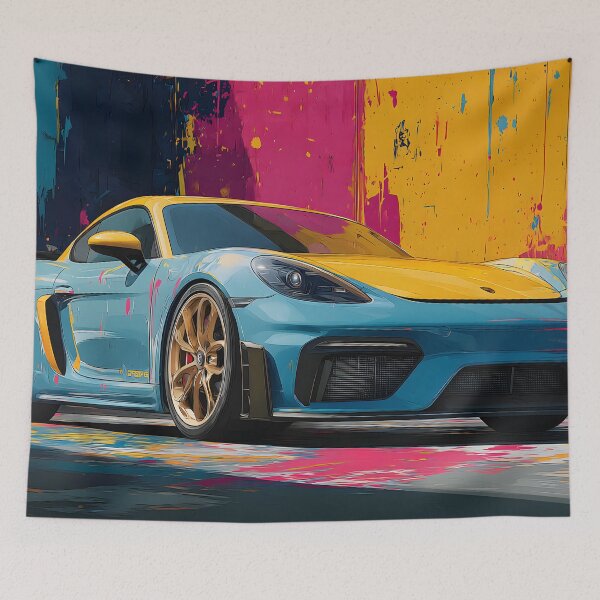 Item preview, Pop Art Porsche 718 Cayman GT4 Print designed and sold by AutoPopStudio.