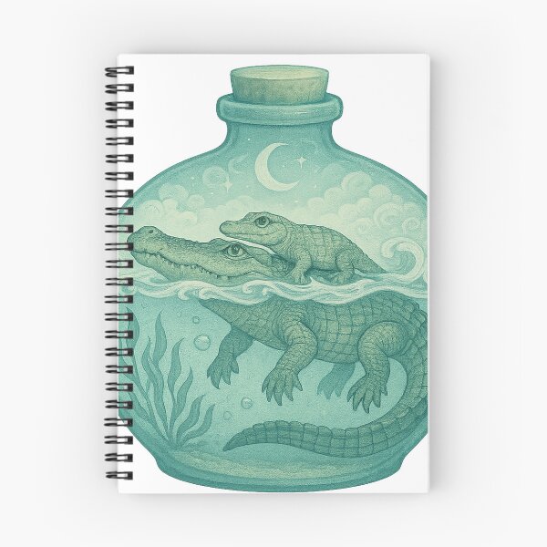 Item preview, Salt Water Crocodiles in a Terrarium designed and sold by thehaywirehoney.