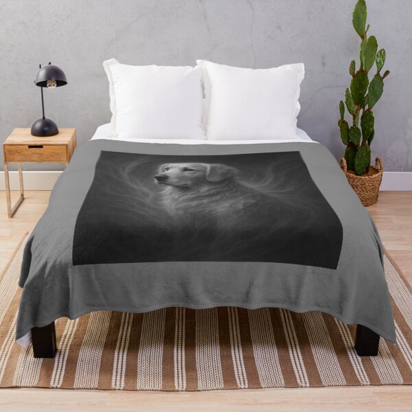 Item preview, Silent Grace – Geometric Golden Retriever designed and sold by GeoWild Designs.