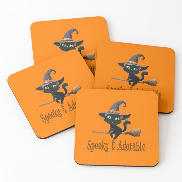 Item preview, Flying Feline Magic – Cute Black Cat on Witch Broom Halloween Design designed and sold by DeeLulu.