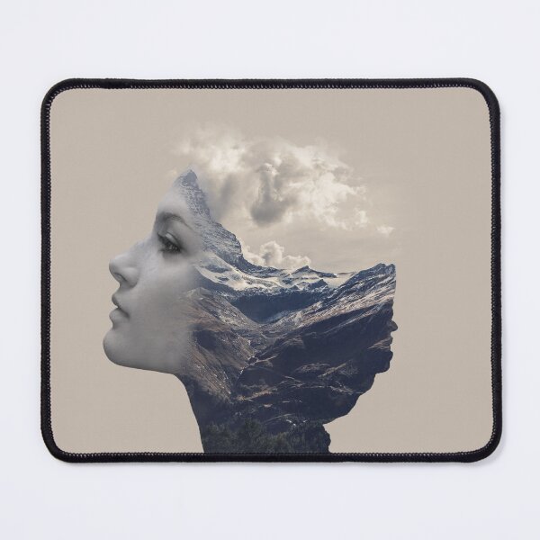 Item preview, Illustration of woman with mountain landscape in background designed and sold by Nature-View.