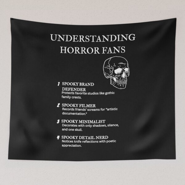 Item preview, Understanding Horror Fans Vol. 17 – Halloween Movie Humor – Black designed and sold by PsyFlow35.