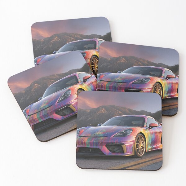 Item preview, Pop Art Painting Porsche 718 Cayman GT4 Artwork designed and sold by AutoPopStudio.
