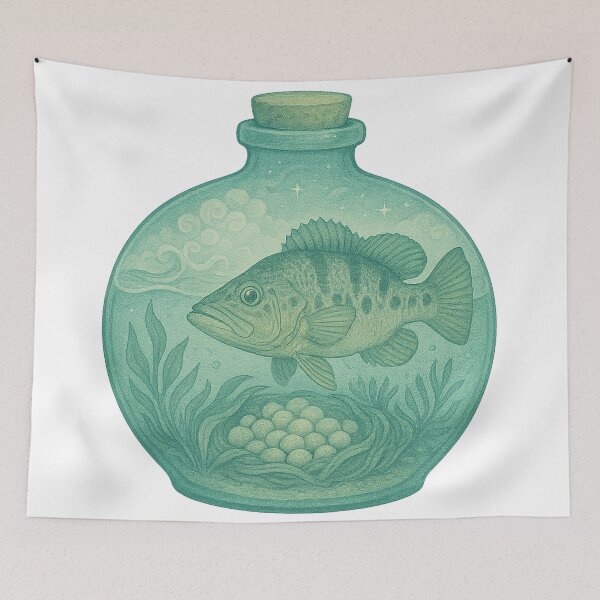 Item preview, Peacock Bass in a Bottle Terrarium designed and sold by thehaywirehoney.