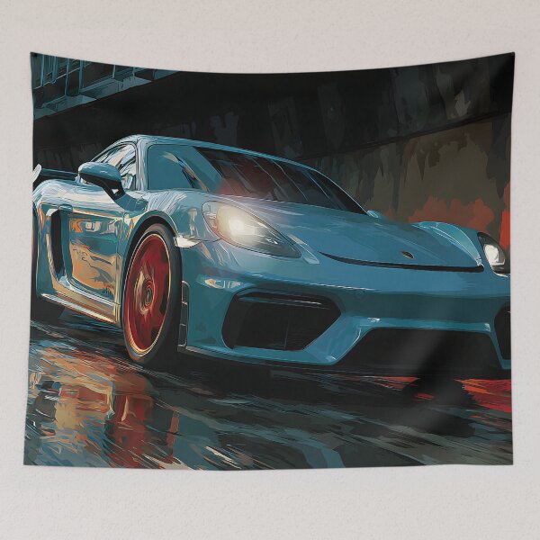 Item preview, Porsche 718 Cayman GT4 Poster Pop Art Design designed and sold by AutoPopStudio.