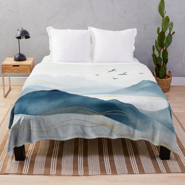 Item preview, Calm mountain scene, birds fly designed and sold by anytka.
