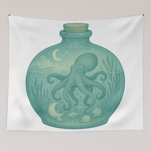 Item preview, Octopus in a Bottle Terrarium designed and sold by thehaywirehoney.