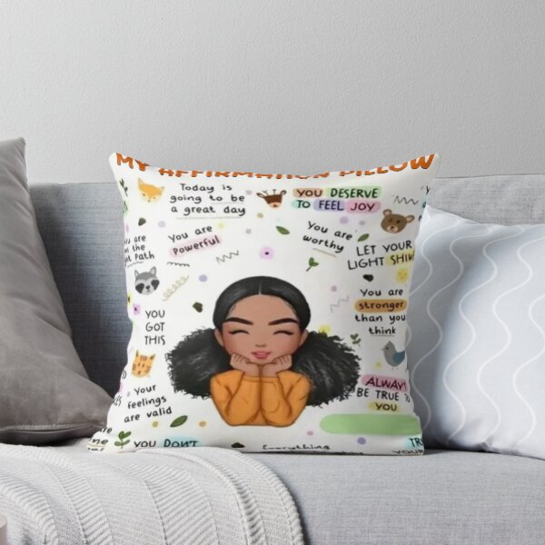 Item preview, MY AFFIRMATION PILLOW designed and sold by ZOOP ART.