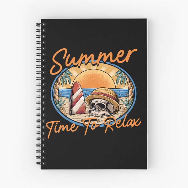 Item preview, Summer Time to Relax – Retro Beach Skull Surf Art designed and sold by Lunovity Labs.