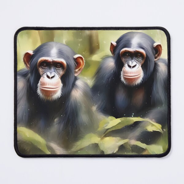 Item preview, Two Chimpanzees in Forest designed and sold by CalmnessbyChoice.